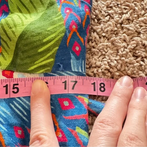 Farm Rio Blue Macaw Linen Wrap Mini Dress - Picture 8 of 8